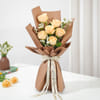 Serene Peach Roses Handtied Bouquet