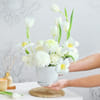 Gift Serene White Roses Arrangement