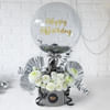 Silver Savvy Birthday Arrangement Online