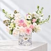 Soft White and Peach Flower Box