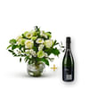 Stylish white bouquet with Cava Online
