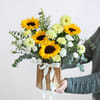 Buy Sunlit Sunflower and Carnation Arrangement
