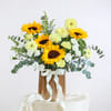Sunlit Sunflower and Carnation Arrangement