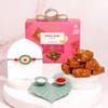 Sweet Blessings Kundan Rakhi Gift Online