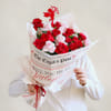The Cupid's Post - 22 Mixed Red Roses Arrangement