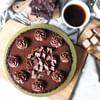 Buy Truffle Delight Cake With Bunch Of Roses And Orchids (Half kg)