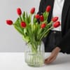 Shop Tulip Moments Of Love - 10 Red Tulips Flower Bunch