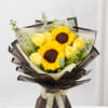 Buy Vibrant Sunflowers & Yellow Roses Bouquet