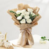 Vintage Charm White Rose Bouquet Online