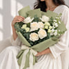 Buy Whispers of Ivory and Sage Bouquet
