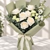 Buy White Roses and Chocolate Heaven Cake Combo