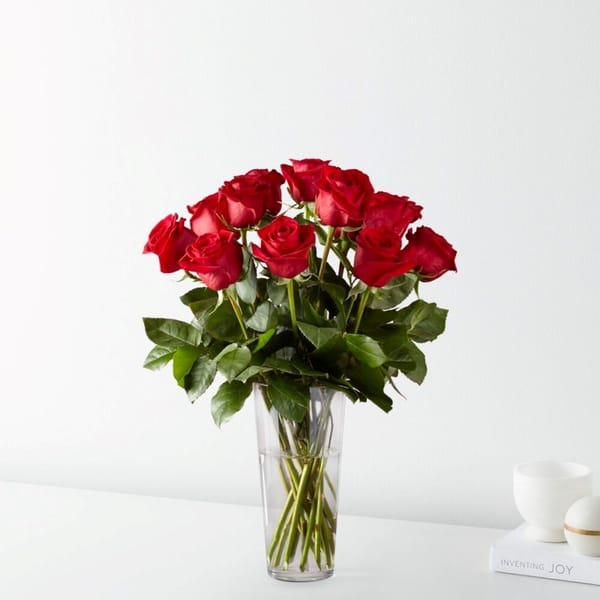 12 Long Stem Red Rose Bouquet