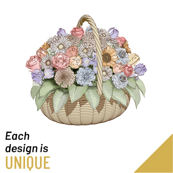 Basket arrangement of flowers