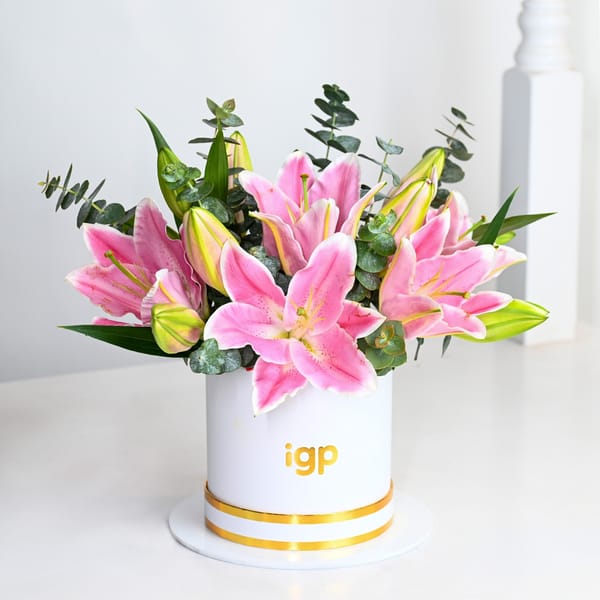 Blush Lily Floral Arrangement