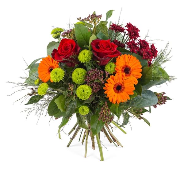 Bouquet in warm shades and greens
