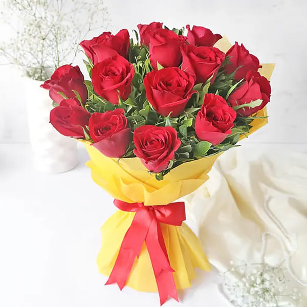 Bouquet of 15 Red Roses