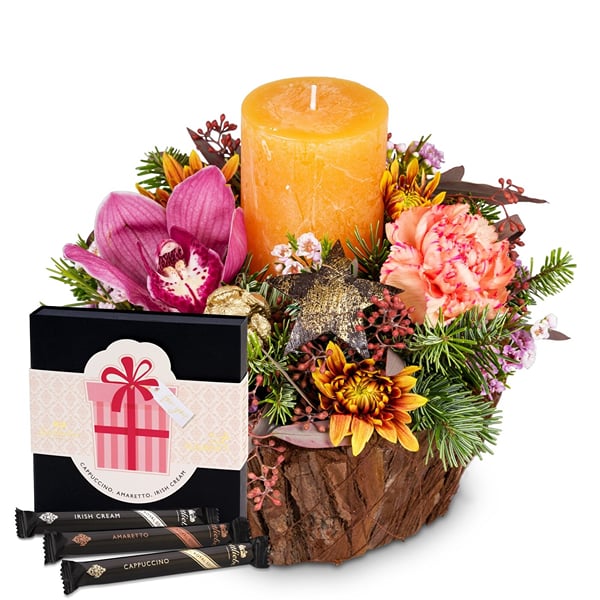 Candle arrangement 'Festive Advent Light' with Gottlieber Hu