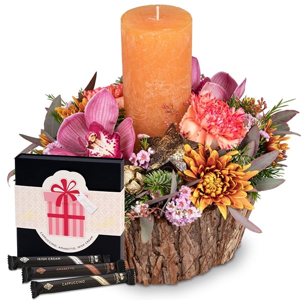 Candle arrangement 'Festive Advent Light' with Gottlieber Hu