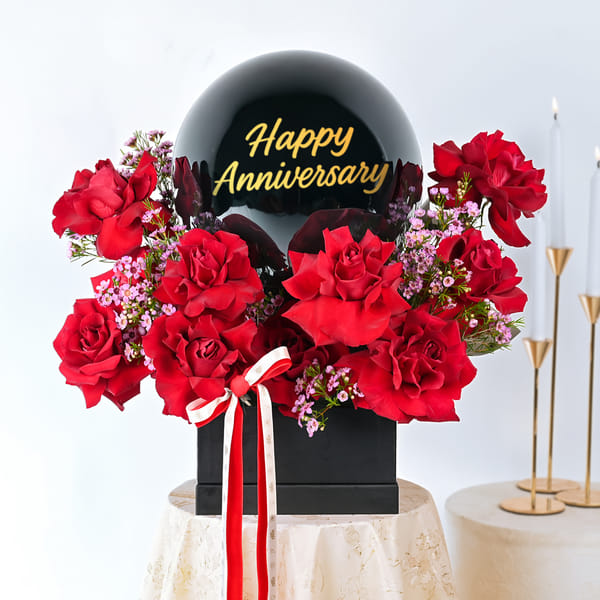Crimson Promise Anniversary Arrangement