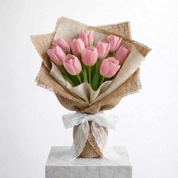 Delicate Pink Tulip Bouquet