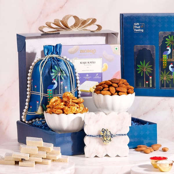 Divine Krishna Blessings Rakhi Hamper