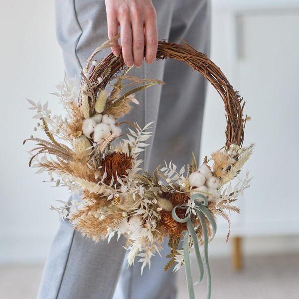 Dried Winter Wreath.