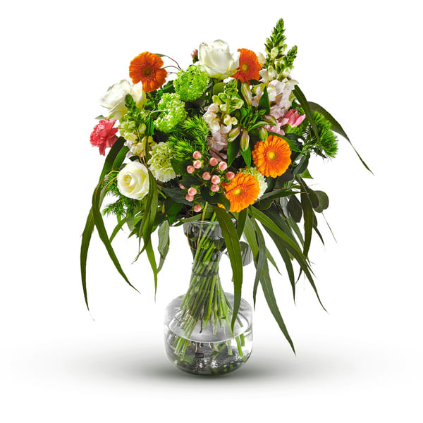 Ecological bouquet with vase