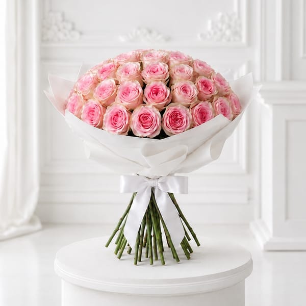Elegant 50 Sweet Avalanche Roses Bouquet
