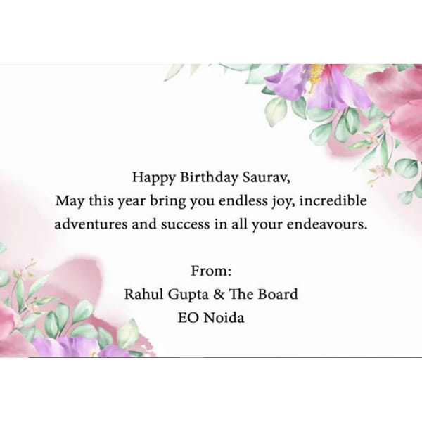EO Noida Forum Greeting Card