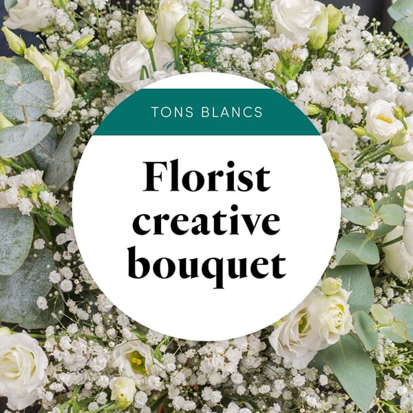 Florist creative bouquet - White with chocolates