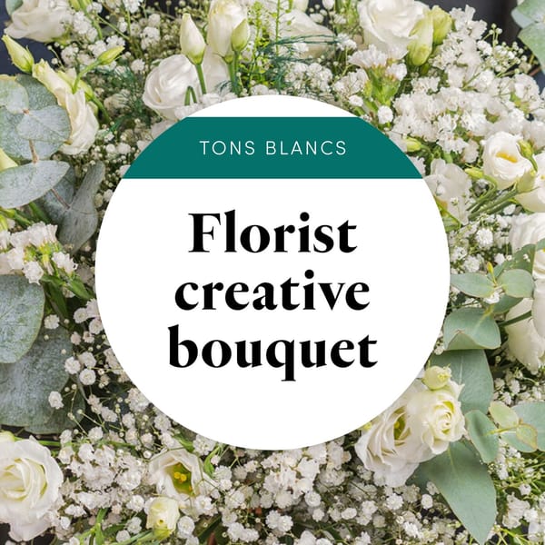 Florist creative bouquet - White with chocolates
