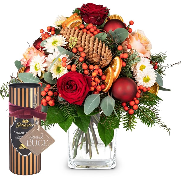 Flower bouquet 'Fairytale Forest' with Gottlieber cocoa almo
