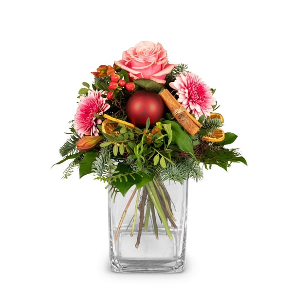 Flower bouquet Merry Christmas