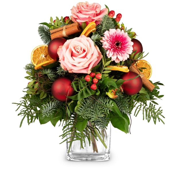 Flower bouquet Merry Christmas