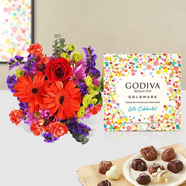 Flowers And Godiva Indulgence Combo