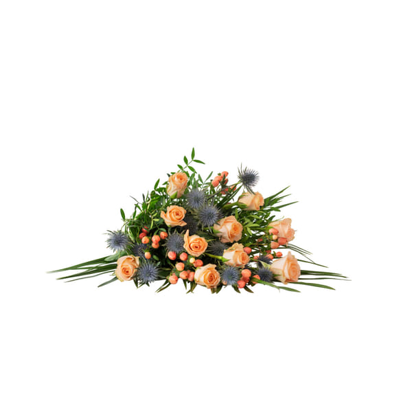 Funeral Bouquet Small Winter Spring w ribbon  240167
