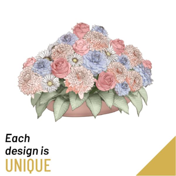 Funeral spray arrangement