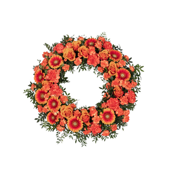 Funeral Wreath Warm w ribbon 248046
