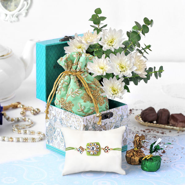 Love-filled Floral Hamper for Rakhi