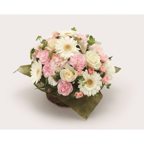 Mothers Day white and pink arrangement