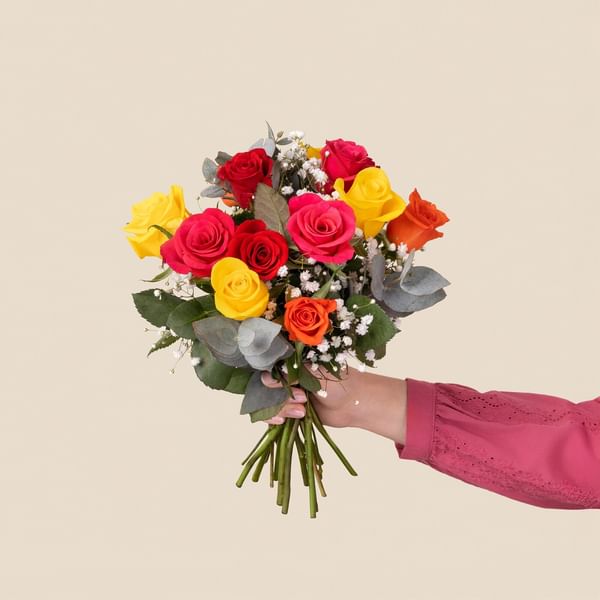 Multicolored rose bouquet - Bouquet de roses multicolores