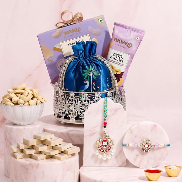 Pink Lotus Meena Bhaiya Bhabhi Rakhi Hamper