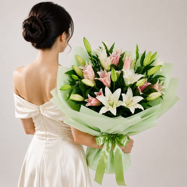 Pure Grace Oriental Lily Bouquet
