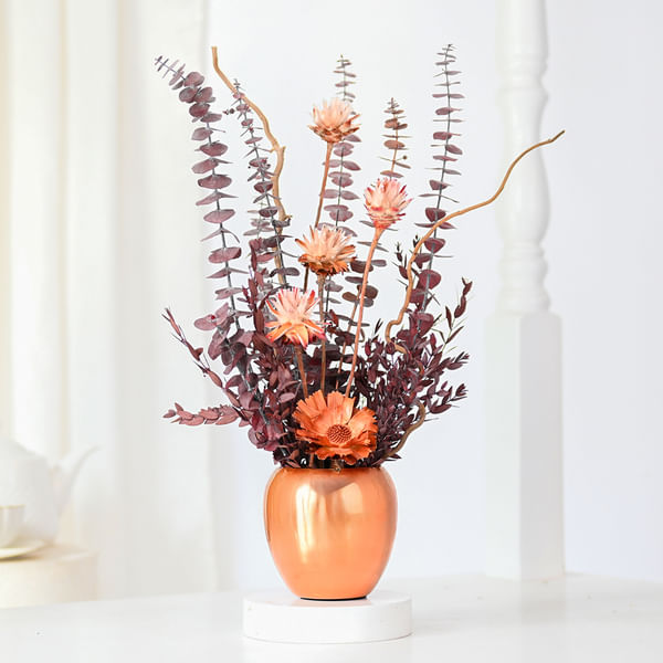 Rose Gold Grace Dry Flower Arrangement