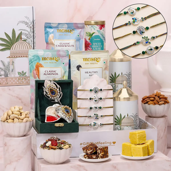 Royal Peacock Rakhi Hamper