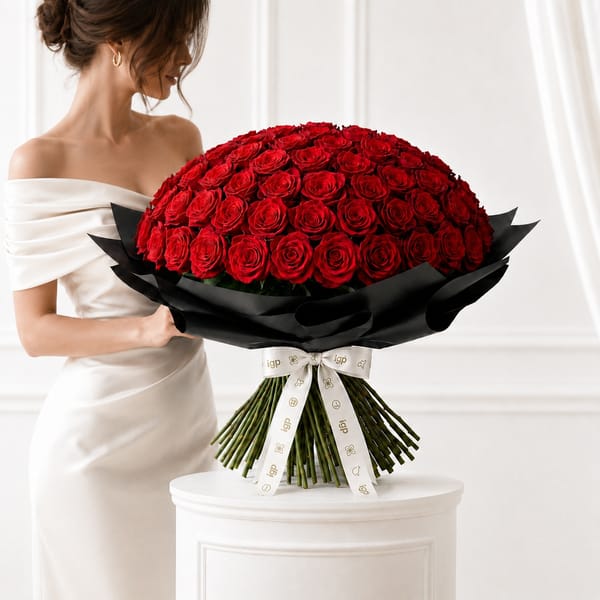 Signature 100 Red Roses Bouquet