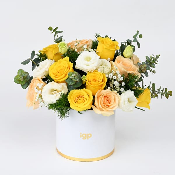 Sunlit Peach Elegance Arrangement