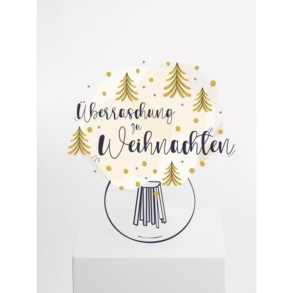 Surprise Bouquet Christmas in White-Gold