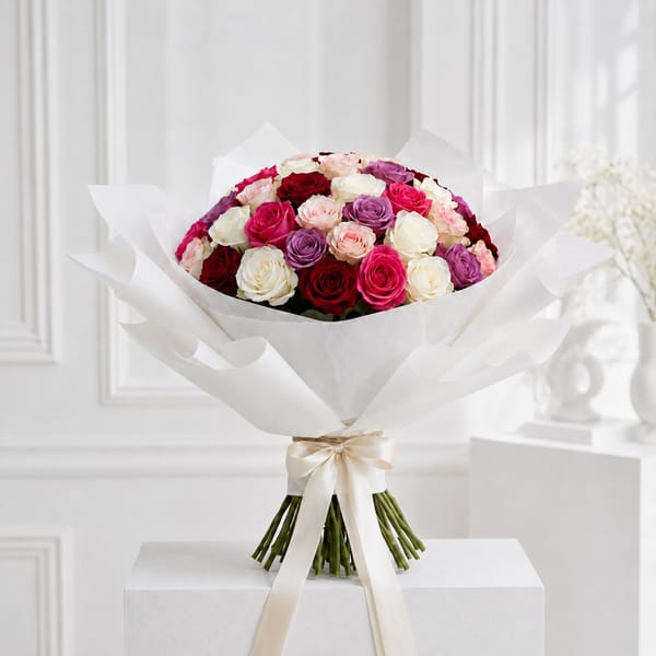 Symphony of 50 Mix Roses Bouquet