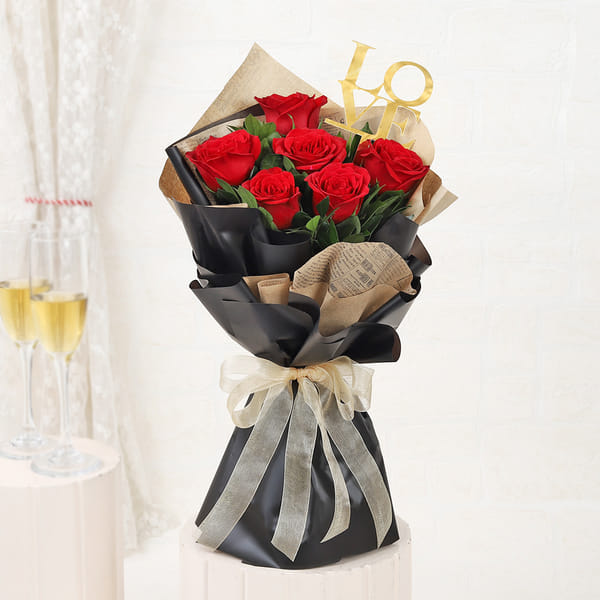 Timeless 6 Red Roses Bouquet